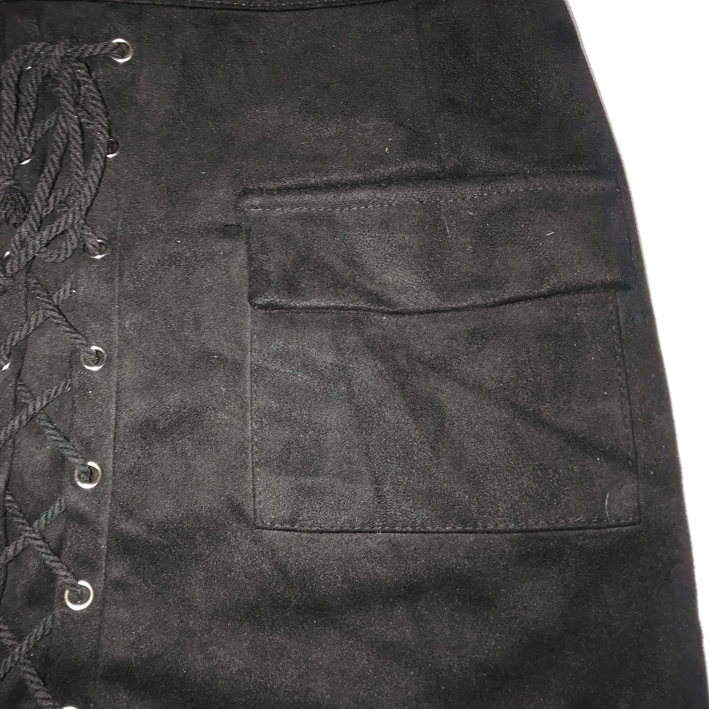 Tobi Suede Lace Up Mini Skirt - Picture 5 of 6